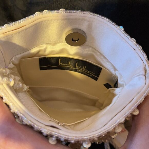 NICOLE MILLER CHARLESTON BEADED BAG  IN IVORY - Picture 7 of 7